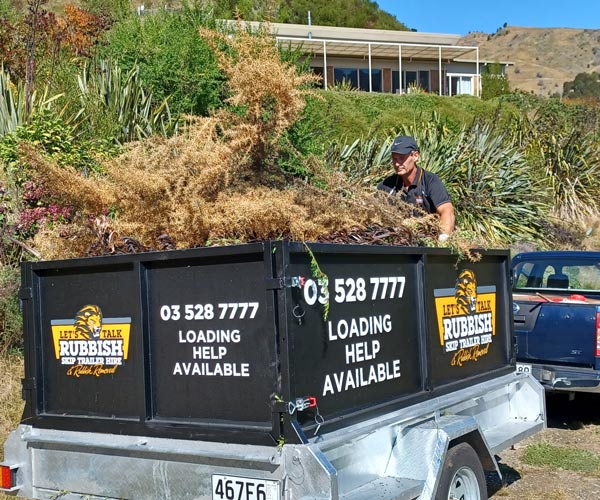 We can help load your green waste or rubbish